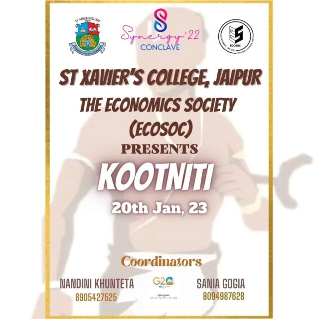 The peculiar art of bargaining with a dishonest opponent in a way that only Her Majesty would find elegant is known as diplomacy. Kootniti urges you to use your astute mind and compassionate soul to master the subtle art of warfare.

Get yourself registered now
https://synergyfest.co.in

#synergy #economics #economicfest #collegelife #college #kootniti #inquesta #stateofthenation #stockshock #register #2023